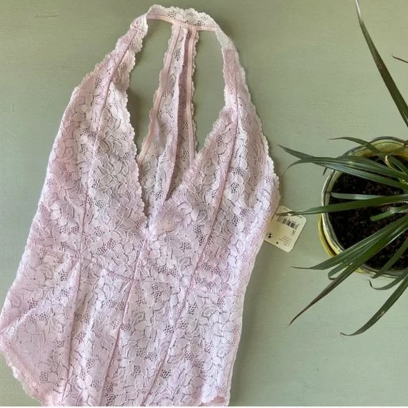 NWT Free People Avery Lace Bodysuit in Festival Bloom - Picture 2 of 5
